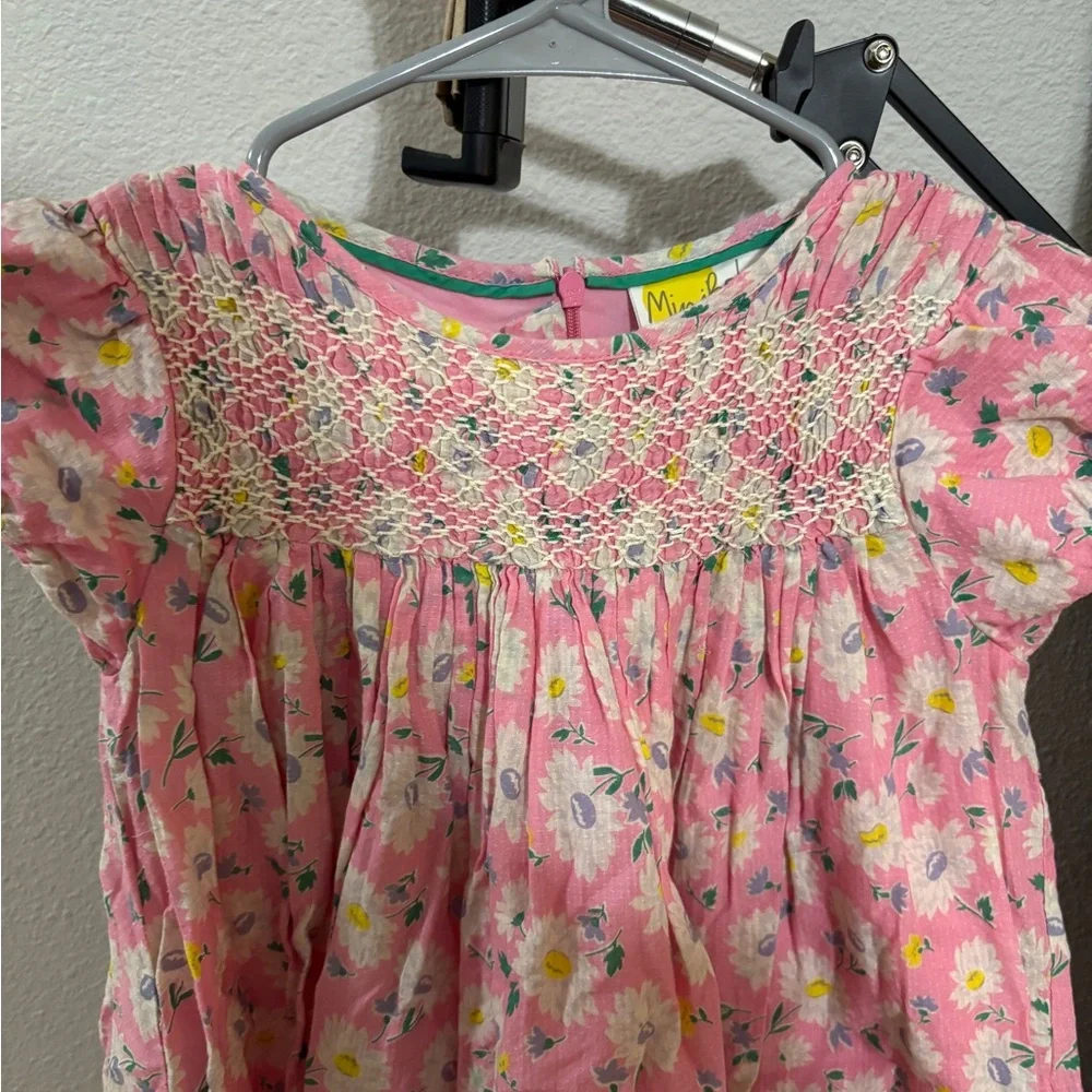 Mini Boden Pink Floral Dress - Picture 2 of 4